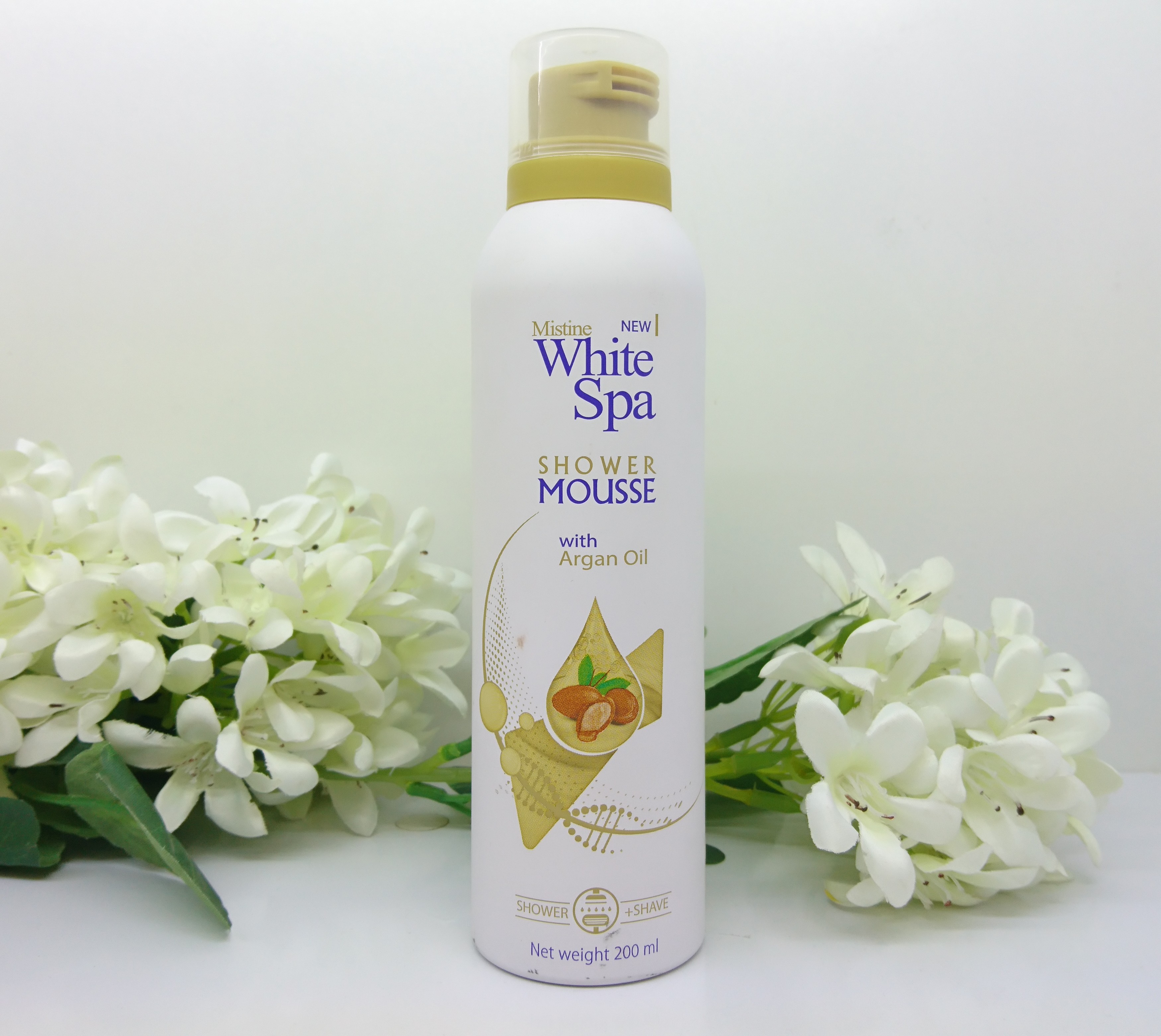 موس شوینده بدن (شاور موس بدن) وایت اسپا میستین حاوی روغن آرگان SHOWER MOUSSE