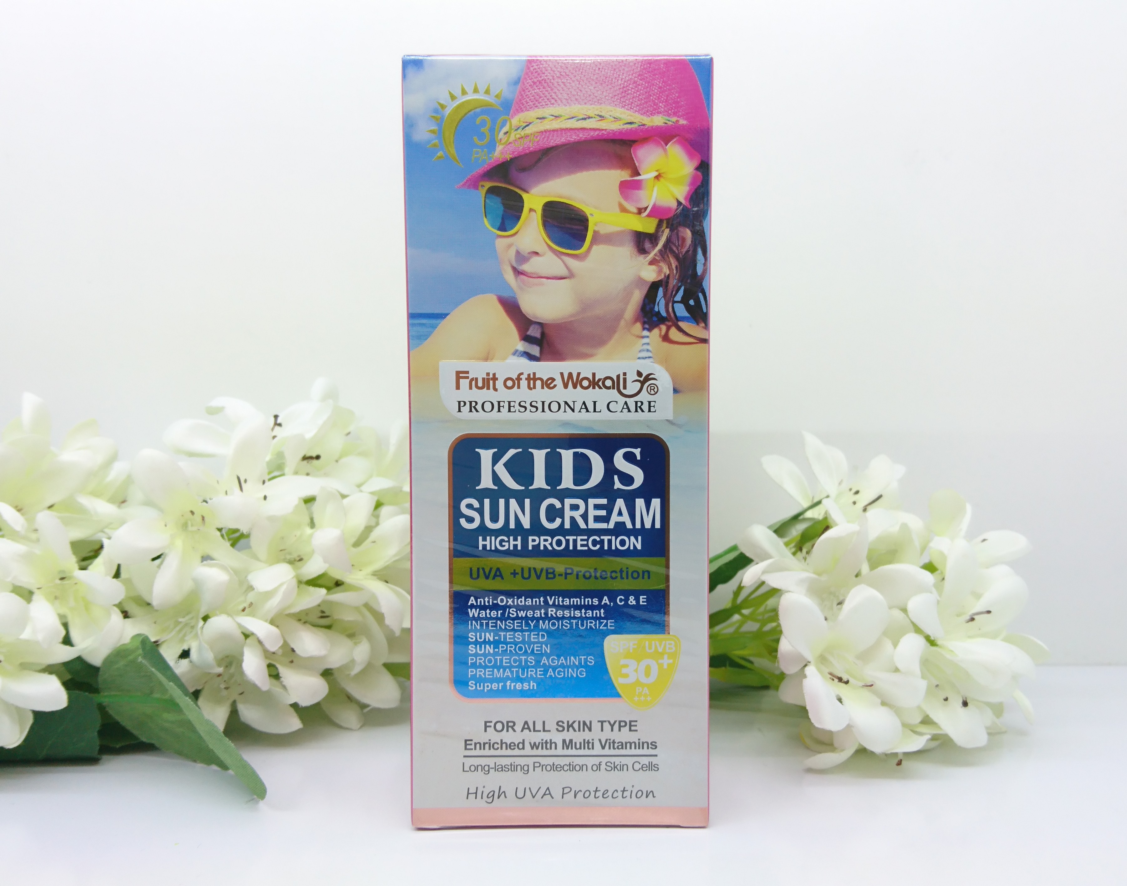 کرم ضد آفتاب کودکان وکالی، تیوپی، بدون رنگSPF30 (Fruit of the wokali)محافظت کننده قوی از پرتوهای فرابنفش UVA , UVB