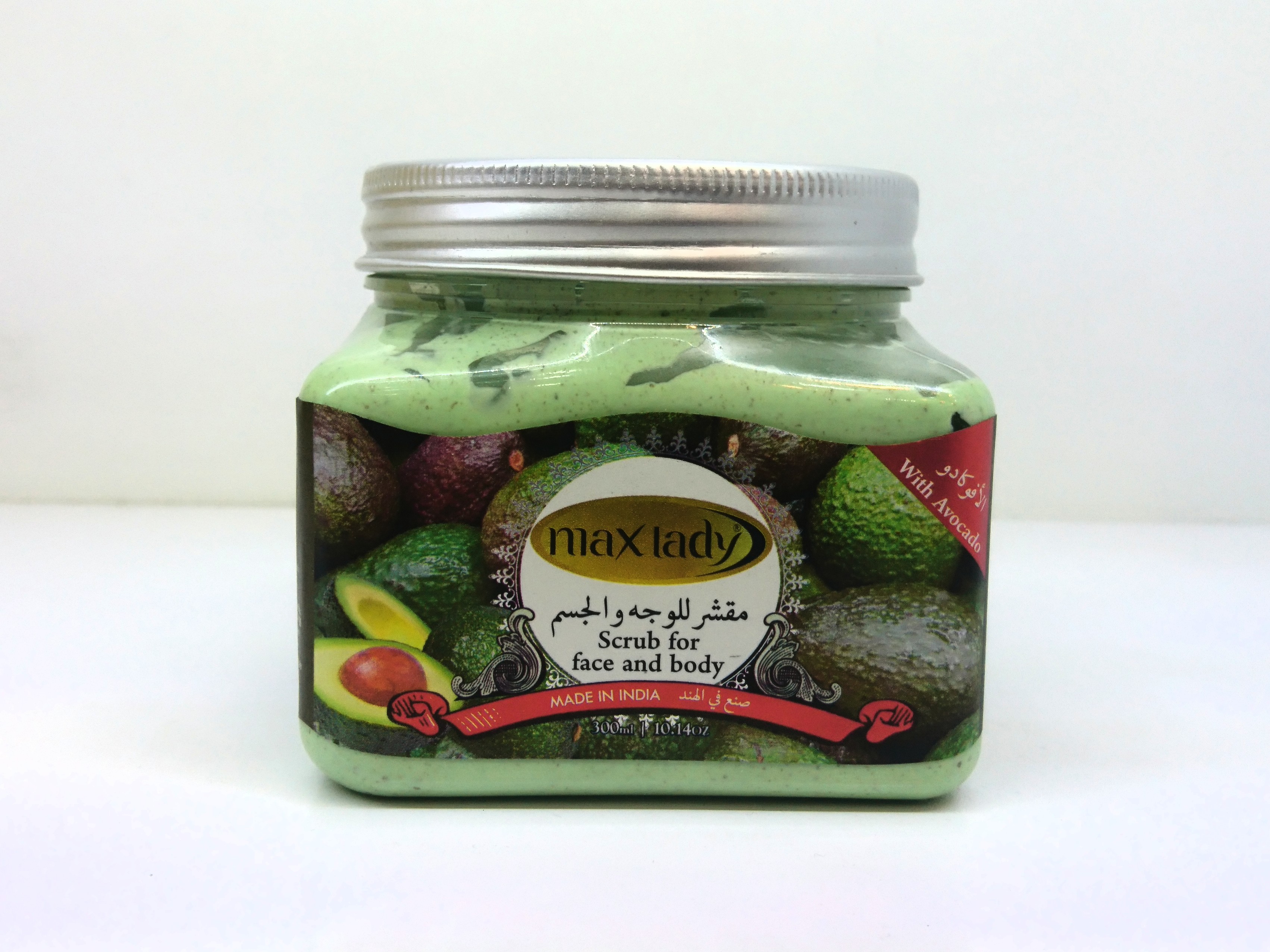 اسکراب شنی صورت و بدن مکس لیدی MAX LADY حاوی عصاره آووکادو